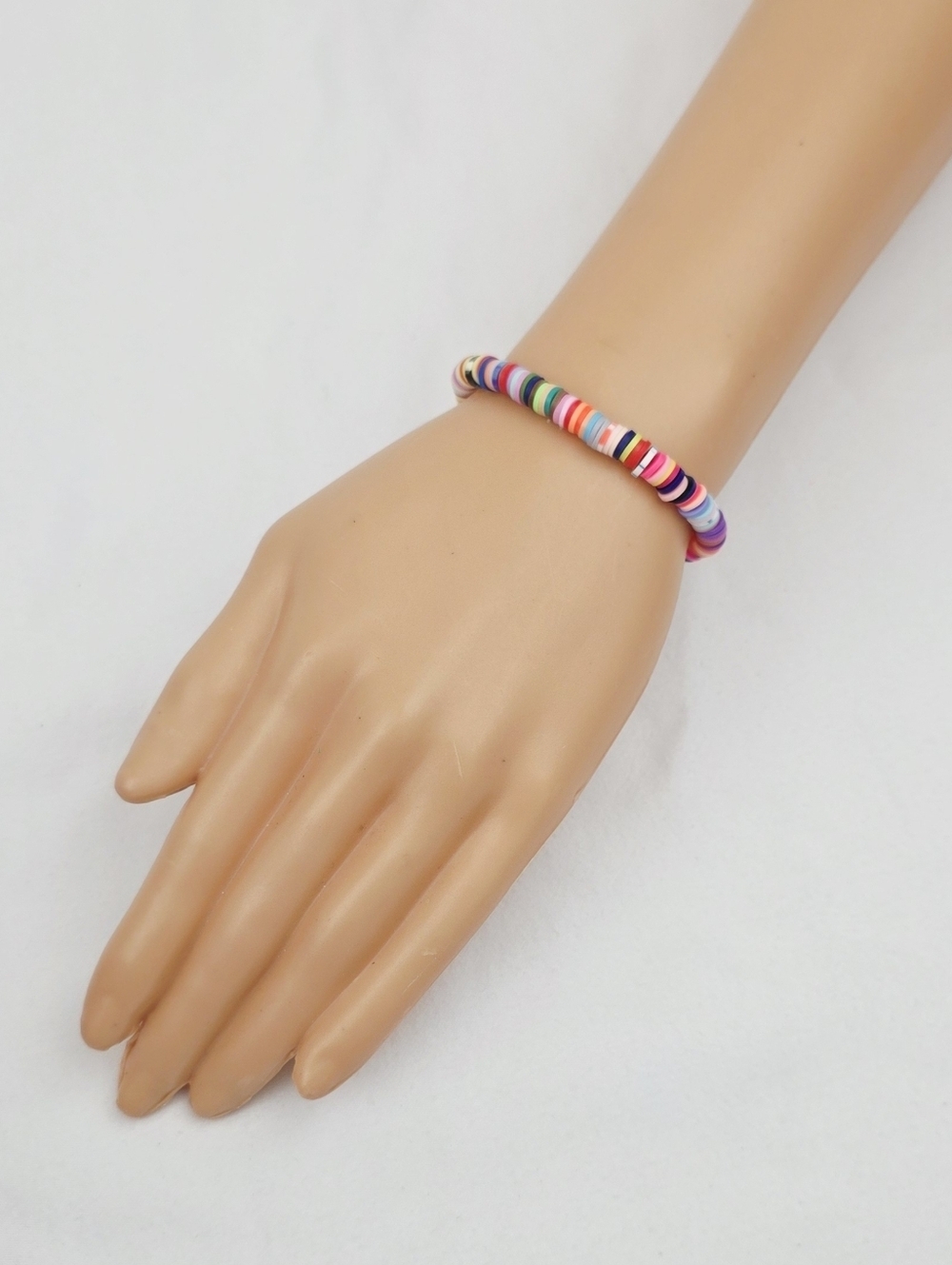 Handmade Clay Bead Multi Color Bracelet